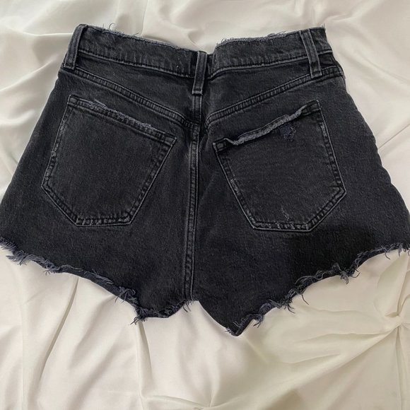 Black Abercrombie Jean Shorts size 27 - Picture 2 of 5